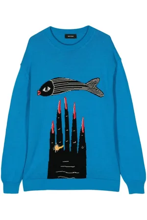 Botter Pullover mit Powerful Hand-Intarsie