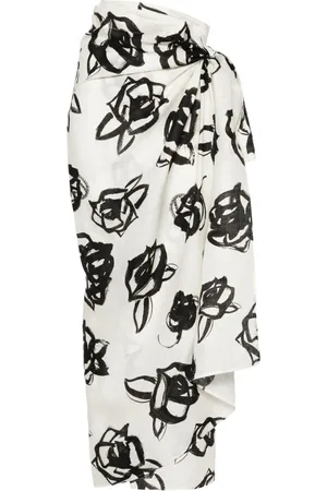 Msgm Maxirock mit Blumen-Print