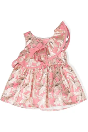 HUCKLEBONES LONDON Gerüschtes Kleid-Set aus Jacquard