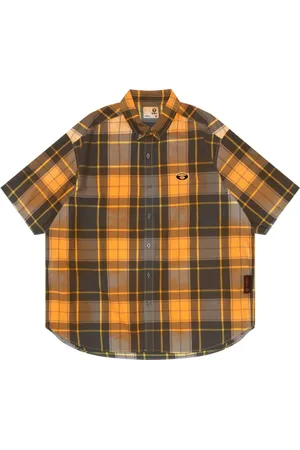A Bathing Ape Kariertes Hemd mit Logo-Applikation