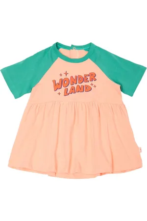 Tiny Cottons Ausgestelltes Kleid mit Logo-Print
