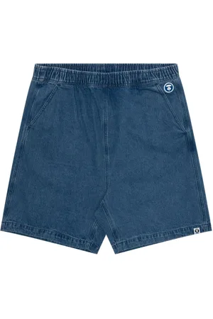 A Bathing Ape Jeans-Shorts mit Logo-Prägung