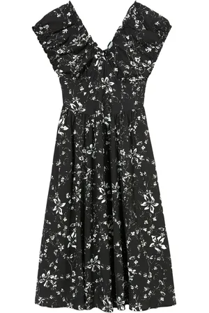 B+AB Midikleid mit Blumen-Print