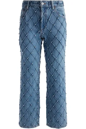 ALICE+OLIVIA Gesteppte Weezy Cropped-Jeans