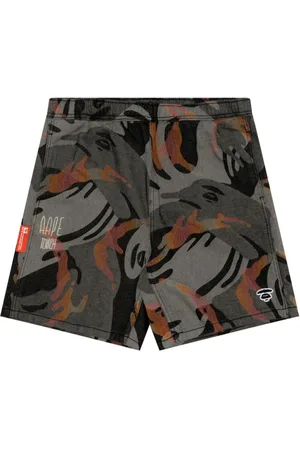 A Bathing Ape Moonface Camo Jacquard Shorts