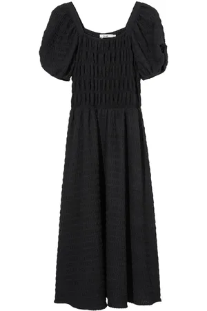 B+AB Gesmoktes Midikleid