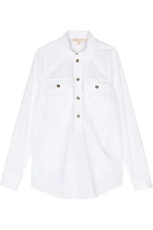 Michael Kors Popeline-Bluse mit Kragen