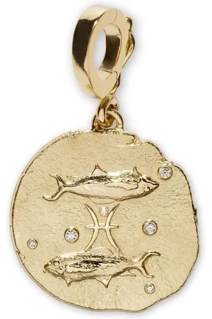 Azlee Kleiner 18kt Of The Stars Pisces Gelbgoldanhänger