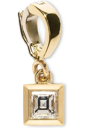 Azlee 18kt Gelbgoldanhänger mit Smaragd und Diamanten