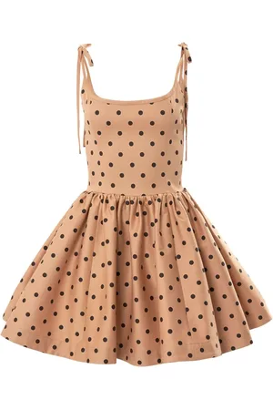 Carolina Herrera Schleifenträger-Minikleid mit Polka Dots