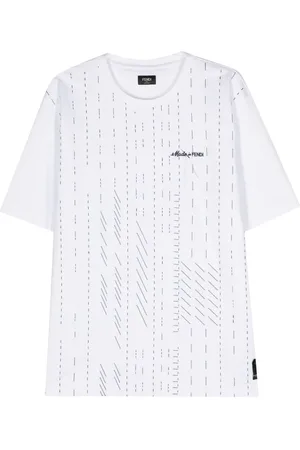Fendi T-Shirt mit Logo-Stickerei