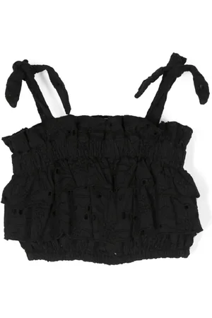 Le pandorine Cropped-Top mit Lochstickerei
