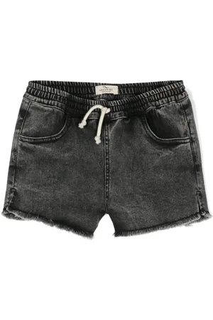 Le pandorine Ausgefranste Jeans-Shorts