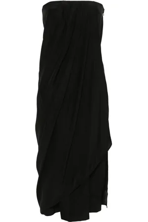 GAUGE81 Schulterfreies Onna Seiden-Midikleid