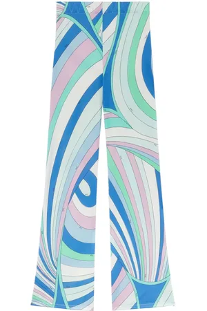 Puccini Schlaghose mit Logo-Print