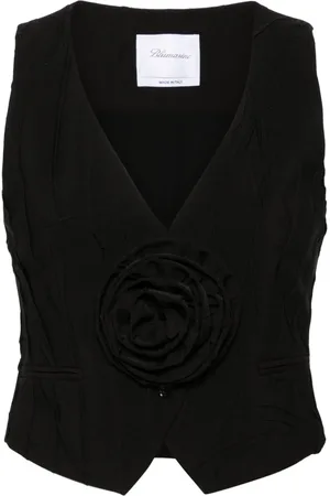 BLUMARINE Weste mit floraler Applikation