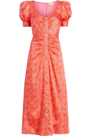 Cinq A Sept Ximena Midikleid mit Wellen-Print