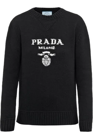 Prada Intarsien-Pullover mit Logo
