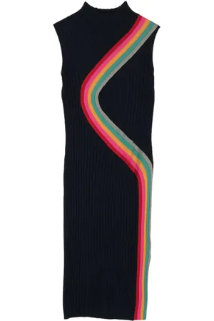 Paul Smith Geripptes Swirl Midikleid