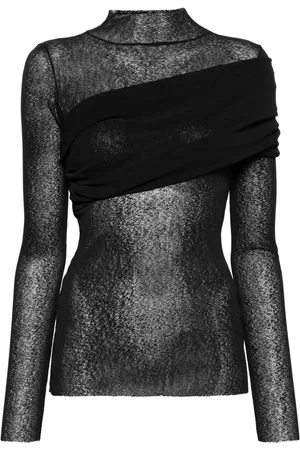 Atu Body Couture X Rue Ra semi-transparentes Oberteil mit Falten