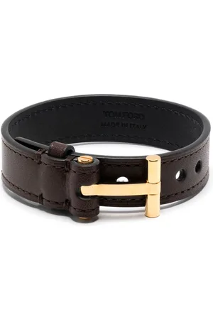 Tom Ford Lederarmband mit T-Verschluss
