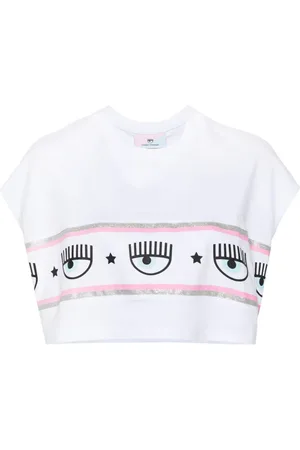 Chiara Ferragni Cropped-T-Shirt mit Glitter