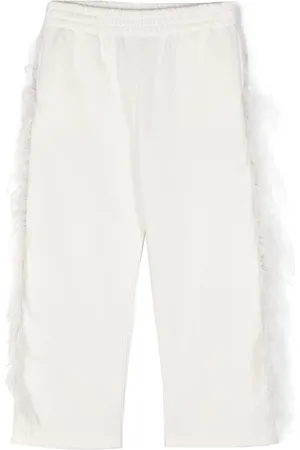 Le pandorine Bio-Baumwoll-Hose mit Federdetail