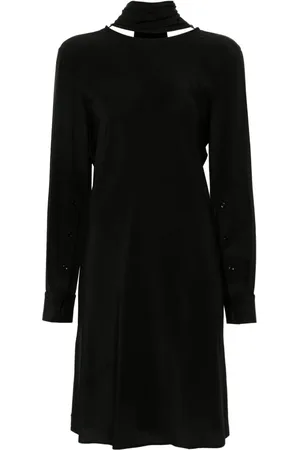 Helmut Lang Minikleid aus Seide mit V-Ausschnitt