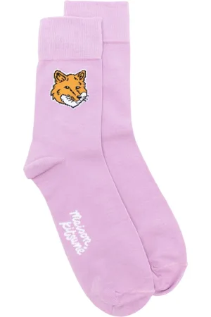 Maison Kitsuné Fox Head Socken mit Logo-Intarsienmuster