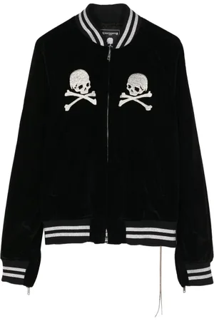 MASTERMIND Sportjacke mit Totenkopf-Stickerei