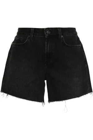 7 for all Mankind Ausgefranste Jeans-Shorts