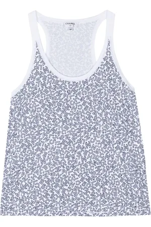 CHANEL 2000 Tanktop mit Logo-Print