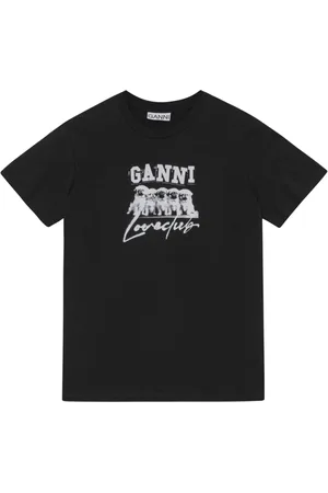 Ganni T-Shirt mit Hunde-Print
