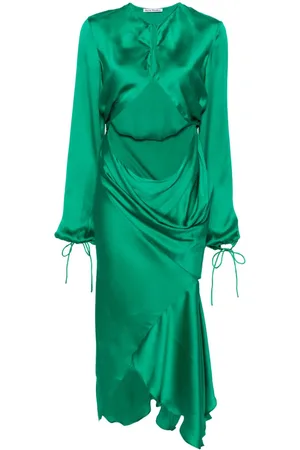 Acne Studios Seidenkleid mit Cut-Outs