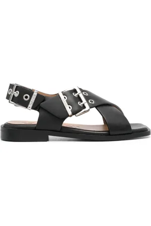 Ganni Sandalen mit überkreuzten Riemen