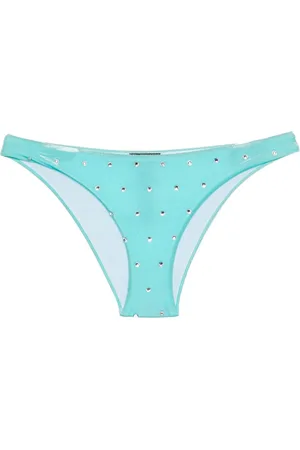 Dsquared2 Samt-Bikinihöschen mit Kristallen