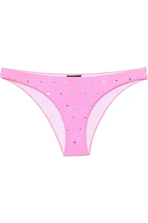Dsquared2 Samt-Bikinihöschen mit Kristallen