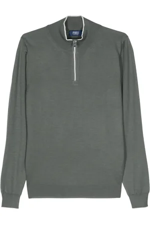 FEDELI Pullover mit Reißverschluss