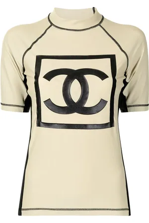 CHANEL 2003 Sport T-Shirt mit CC-Patch