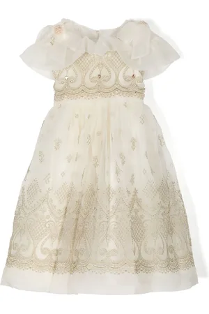 Marchesa Notte Besticktes Organza-Kleid