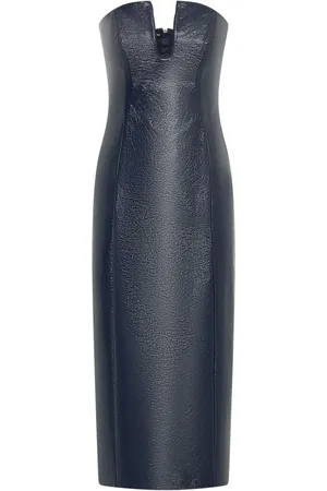 Nicholas Katherine Midikleid aus Faux-Leder