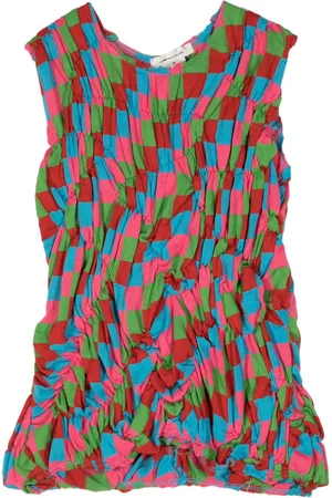 Comme des Garçons Kariertes Oberteil mit Rüschen