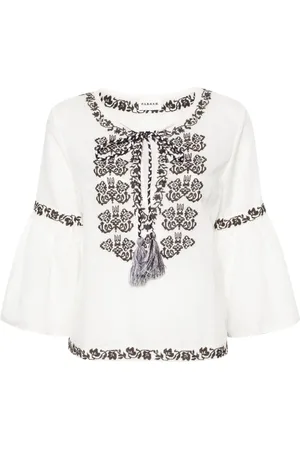 P.A.R.O.S.H. Ciclone Bluse mit floraler Stickerei