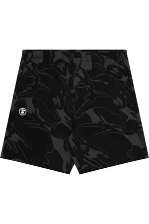 A Bathing Ape Jacquard-Shorts mit Logo-Print