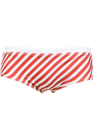 AMIR SLAMA Gestreifte Badehose