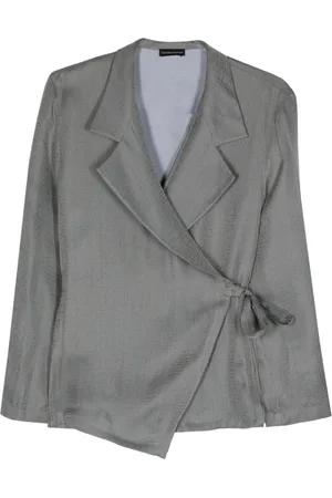Emporio Armani Wickelblazer mit Jacquardmuster