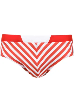 AMIR SLAMA Gestreifte Badehose
