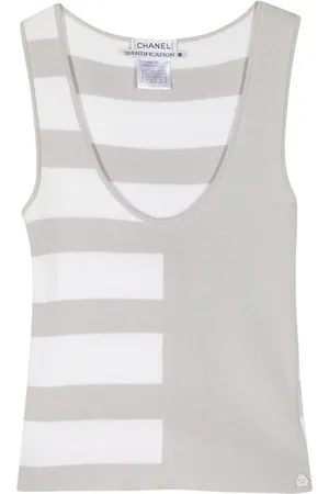 CHANEL 2000s gestreiftes Tanktop