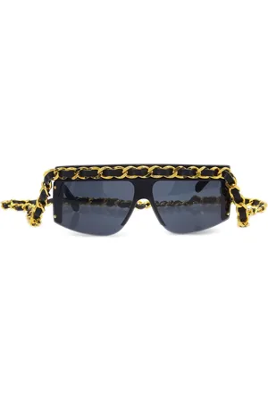 CHANEL 1980-1990s Sonnenbrille mit Kettenriemen