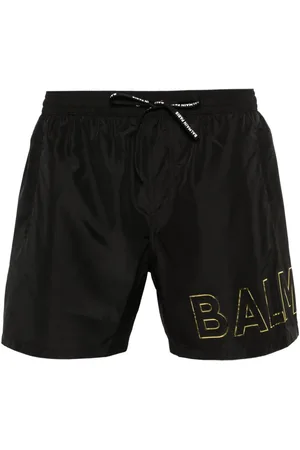 Balmain Badeshorts mit Logo-Prägung